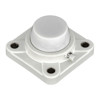 Picture of Plastic 4 Bolt Flange Mounted Food Grade Bearing with End Cap