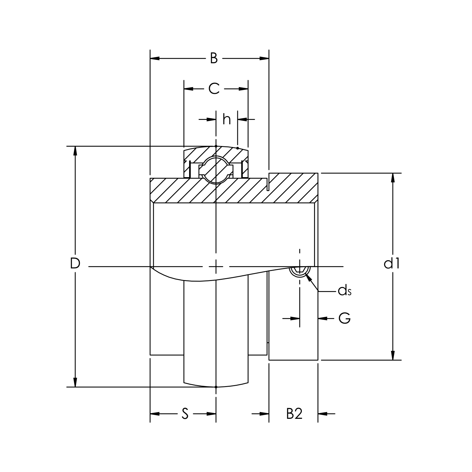 Standard Duty, Eccentric Collar, Ball Bearing Insert 11/16" Mounted Eccentric Bearing Insert