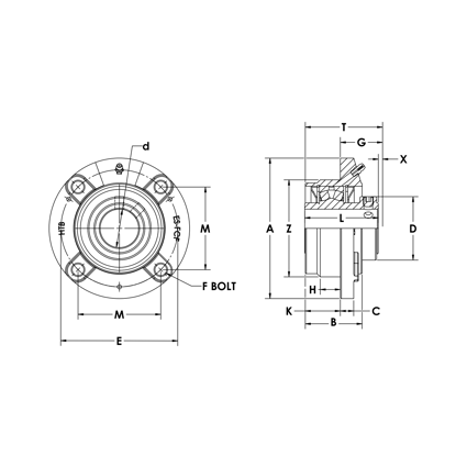 Heavy Duty Type E Piloted Flange: 60mm Type E Expansion Piloted Flange ...