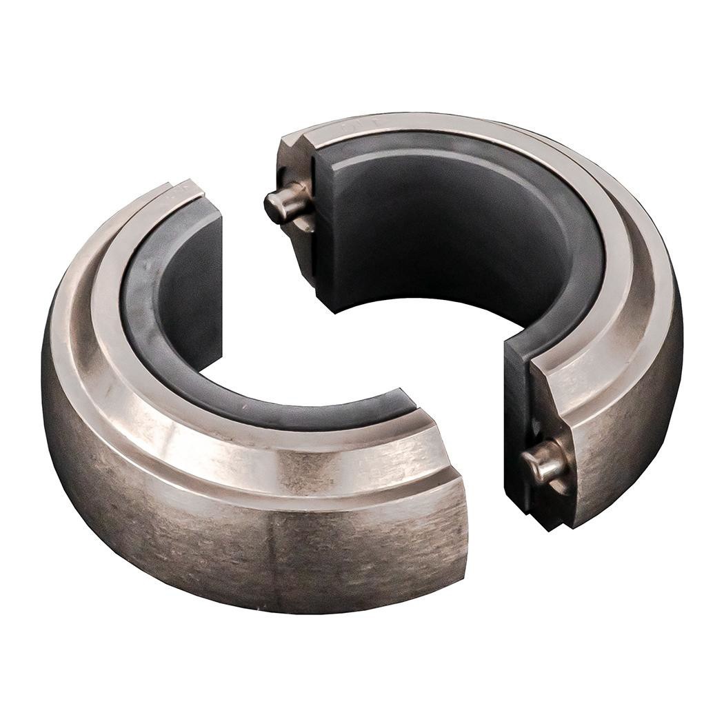 HT750 Split Steel Backed Carbon Sleeve Bearing 3" Split 750 °F Carbon
