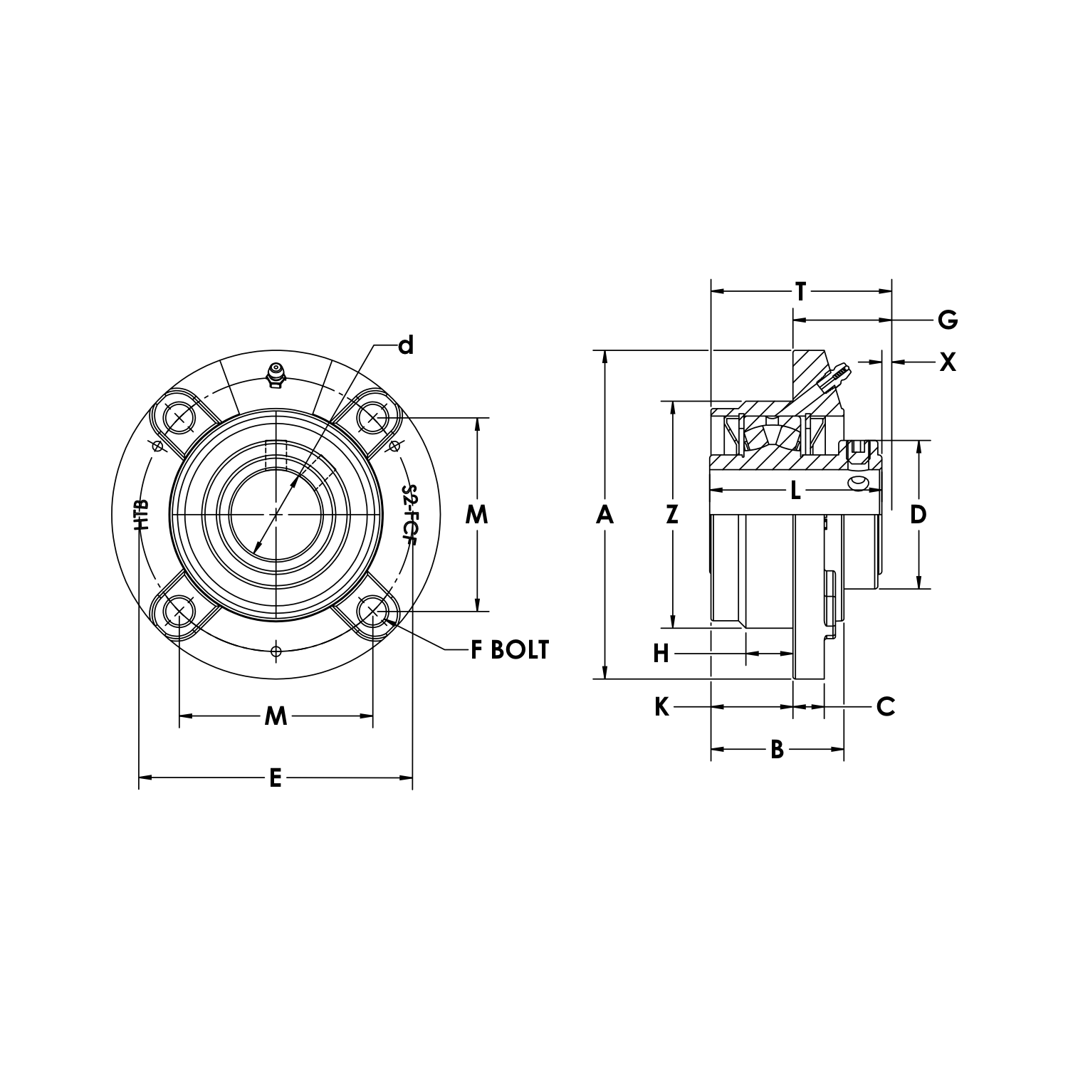 High Temperature S2000 Piloted Flange 55mm High Temperature S2000 Non