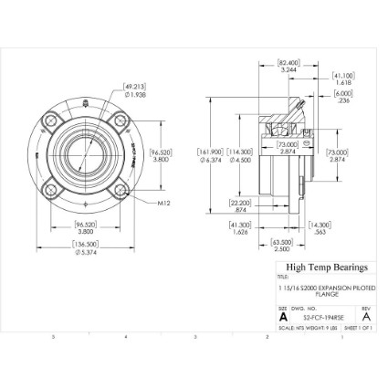 Picture of 1-15/16" S2000 Expansion Piloted Flange Heavy Duty Bearing