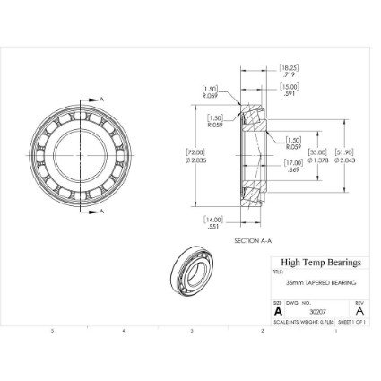 Picture of 35mm Tapered Bearing 30207
