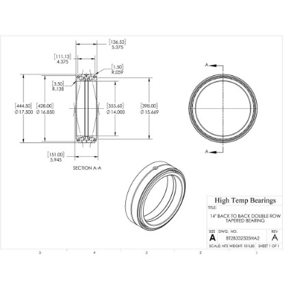 Picture of 14" Back to Back Double Row Tapered Bearing